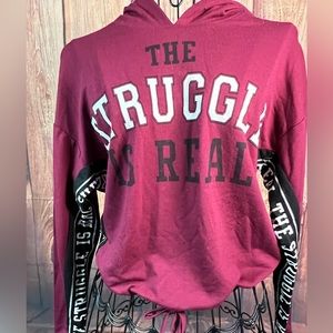 Wound Up cropped graphic hoodie sweatshirt M